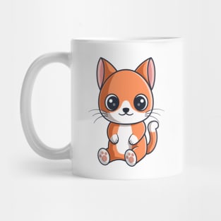 Cute Orange Cat Sitting Mug